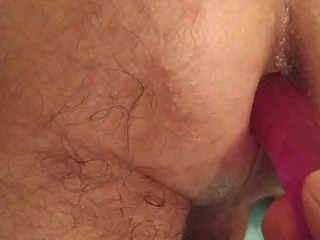 Giving my man CLOSE UP FIRST TIME PAINFUL ANAL with dildo and sucking with mouth creampie 😛