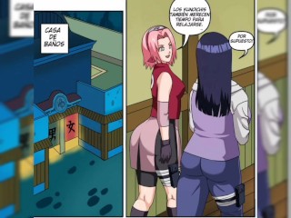 NARUTO X HINATA X SAKURA - [Manga en español] - [Kunoichis at the bathhouse]