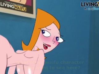 PHINEAS & FERB Adult Candace Flynn 2D Real CARTOON Big Ass ANIMATION HENTAI Riding Cosplay Porn sex