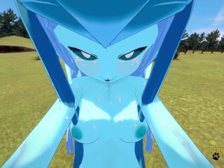 Pokemon Hentai Furry - POV Glaceon boobjob and fucked by Cinderace