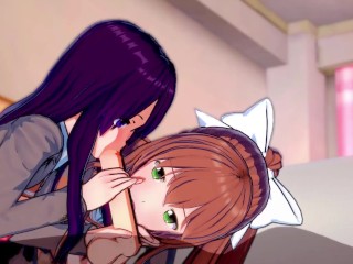 Yuri and Monika share a cock in the club! (POV) (3D Hentai) (Doki Doki Literature Club)