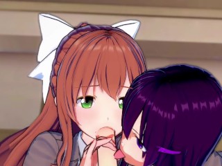 Yuri and Monika share a cock in the club! (POV) (3D Hentai) (Doki Doki Literature Club)