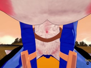 Star Fox Pokemon Furry Hentai - POV Krystal x Lucario Boobjob blowjob and fucked