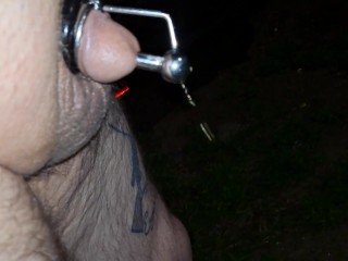 Lance lil dic is back! Taking a evening piss heavy metal style