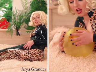 Sexy big ass fetish kinky MILF Arya Grander teasing in latex