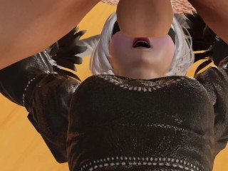 9s makes 2b gag with his big cock
