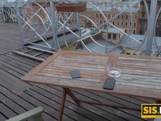 SISPORN Flapper greedily sucks stepbrothers dick and has vaginal sex