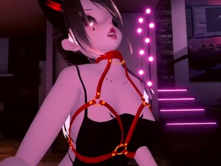 ASMR Your Housecat turned into a CUTE NEKO girl! But then she touches herself! - VRChat Lewd