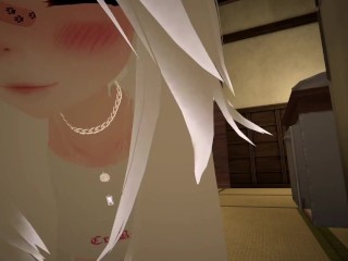 ASMR Your Housecat turned into a CUTE NEKO girl! But then she touches herself! - VRChat Lewd