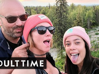 ADULT TIME - POV Hot Polyamorous Throuple Has Threesome In The Woods