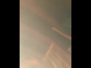 Hot wife vaping and masterbating In public  sauna