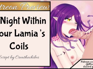 Extended Patreon Preview: A Night Within Your Lamia's Coils Part 1