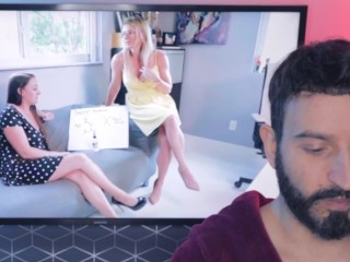 Horny MILF Step Aunt with Big Tits is Fucked while Stuck to my Desk - Melanie Hicks (REACTION)