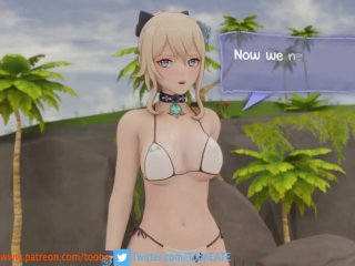 Jean Hot and wet vacation | Genshin Impact | NSFW SFW