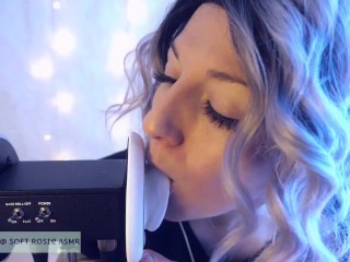 SFW ASMR - Intense Girlfriend Ear Licking - PASTEL ROSIE Non Nude Tingly Ear Eating - Tongue Fetish