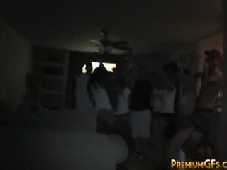 College Fuck Fest Hardcore Blowjob during a Party at College