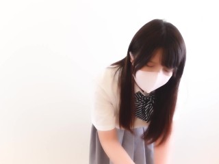 【素人オナニー】立ったままオナニーしたら、足がガクガク...。///