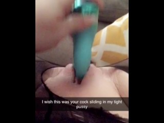 Slutty student! Sexting my teacher and squirting for him on Snapchat