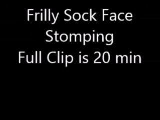 Face Stomping in Frilly Socks