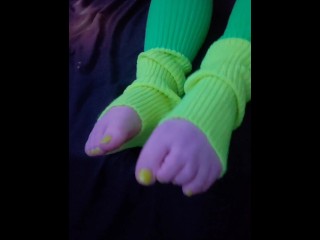 Young Neon Chubby BBW Feet Tease