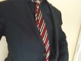 Bbc strips in bathroom while family is in the other room