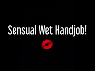 ⭐ Sensual Wet Handjob! Girlfriend Pleases Bf While He Pees. So Naughty!