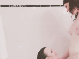 Two Hot Trans Girls Fuck in the Shower