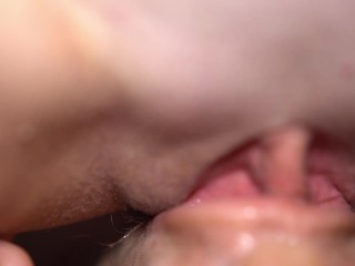 Facesitting close up pussy eating. Best look on my clit