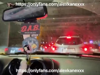 Sucking & Stroking Friends Dick While Picking up Sister from Airport 