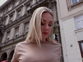 GERMAN SCOUT - FOTO MODEL ANGIE TALK TO ROUGH FUCK AT STREET CASTING I RAW RIMMING GAGGING