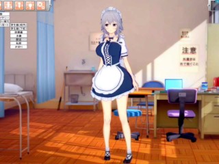 【エロゲーコイカツ！】東方 十六夜咲夜3DCGアニメ動画(東方Project)[Hentai Game Koikatsu! Touhou Sakuya Izayoi(Anime 3DCG Video)