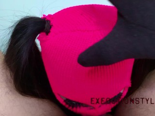 PINK MASKED DEEPTHROAT POV - Deep Sloppy Strokes! - (PART1/4) - ExecutionStyle