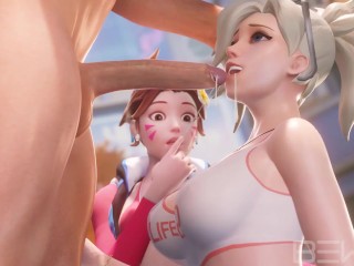 Mercy Teach Dva how to make a Deepthroath Overwatch Porn 3D