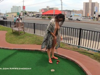 Flashing on a very public mini golf course