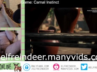 Hairy FTM Plays Furry Futa Sex Game Naked