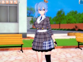 【エロゲーコイカツ！】VTuber 星街すいせい3DCG巨乳アニメ動画(バーチャルYoutuber)[Hentai Game Koikatsu! Hoshimachi Suisei(Anime 3D