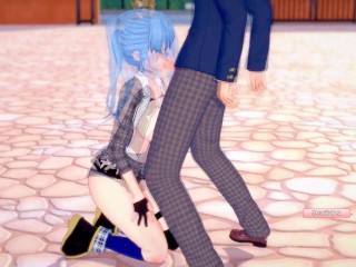 【エロゲーコイカツ！】VTuber 星街すいせい3DCG巨乳アニメ動画(バーチャルYoutuber)[Hentai Game Koikatsu! Hoshimachi Suisei(Anime 3D