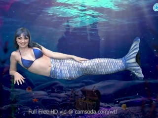 Mermaid masturbates till she gets even more wet