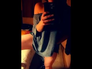 Standing watching myself rub my wet pussy until I have an intense orgasm 