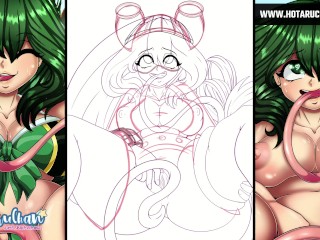 Tsuyu Boku No Hero Academia Speedpaint Big Tits and Futanari Ass By HotaruChanART