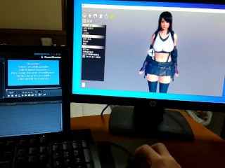 【エロゲーハニーセレクト2リビドー】FF7ティファ無理やり嫌がりエッチ！Hentai Game Honey Select 2 Final Fantasy 7 Tifa Lockhart