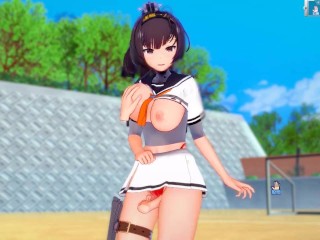 【エロゲーコイカツ！】艦これ 秋月3DCG巨乳アニメ動画(艦隊これくしょん)[Hentai Game Koikatsu! Akizuki (Anime 3DCG Video)]