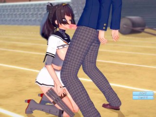 【エロゲーコイカツ！】艦これ 秋月3DCG巨乳アニメ動画(艦隊これくしょん)[Hentai Game Koikatsu! Akizuki (Anime 3DCG Video)]