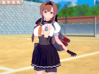 【エロゲーコイカツ！】艦これ 照月3DCG巨乳アニメ動画(艦隊これくしょん)[Hentai Game Koikatsu! Teruzuki(Anime 3DCG Video)]