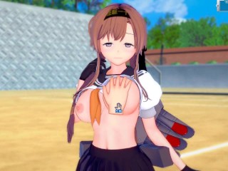 【エロゲーコイカツ！】艦これ 照月3DCG巨乳アニメ動画(艦隊これくしょん)[Hentai Game Koikatsu! Teruzuki(Anime 3DCG Video)]