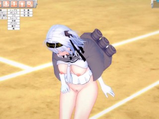 【エロゲーコイカツ！】艦これ 涼月3DCG巨乳アニメ動画(艦隊これくしょん)[Hentai Game Koikatsu! Suzutsuki(Anime 3DCG Video)]