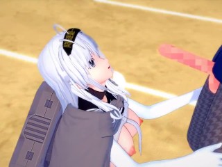 【エロゲーコイカツ！】艦これ 涼月3DCG巨乳アニメ動画(艦隊これくしょん)[Hentai Game Koikatsu! Suzutsuki(Anime 3DCG Video)]