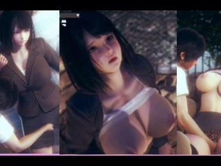 【エロゲハニーセレクト2リビドー】個性清楚な巨乳OLエッチング3DCG動画Hentai Game Honey Select 2 Japanese big tits girl