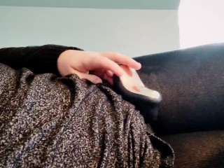 Not Working From Home: Clothed Quickie Cum On The Clock With Lelo SONA Cruise
