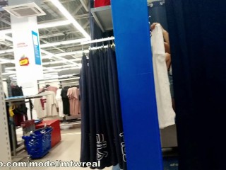 shopping with exhibitionist wife